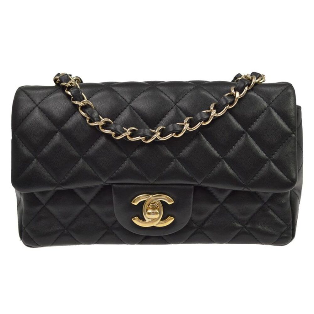 Chanel Classic Single Flap Quilted Lambskin Black Leather Shoulder Bag Bag